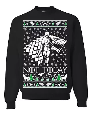 Buy Not Today Arya Sweatshirt, GOT, Ugly Christmas Sweatshirt, GOT Christmas Sweater • 28.50£