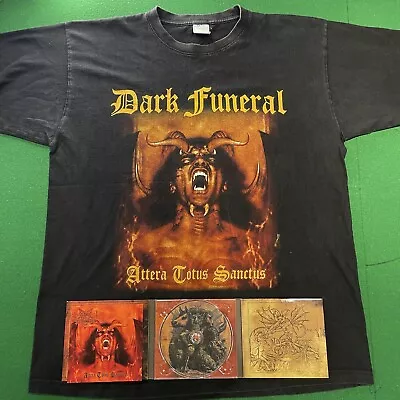 Buy Dark Funeral - Attera Totus Sanctus T Shirt + CD Collectors Bundle - Black Metal • 36.95£