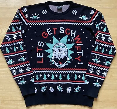 Buy Medium 46  Chest Rick And Morty Christmas Ugly Jumper / Sweater Difuzed Pickle  • 29.99£