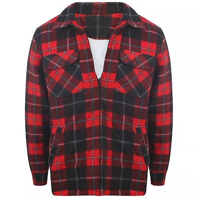 Buy Mens Padded Shirt Fur Lined Lumberjack Flannel Work Jacket Warm Thick Casual Top • 17.99£