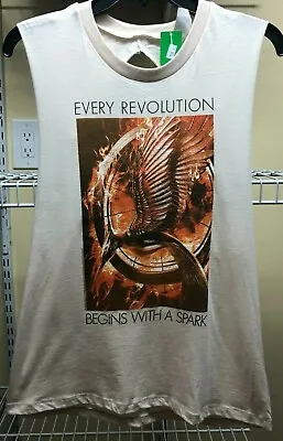 Buy The Hunger Games Mockingjay Fire Tank Top Catching Fire Every Revolution Sz  Med • 19.28£