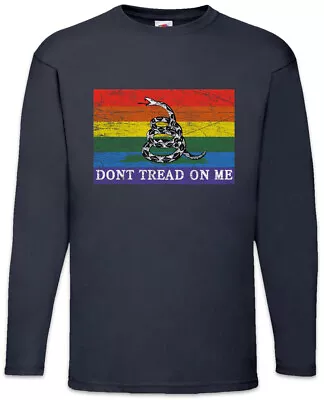 Buy Dont Tread On Me Pride Flag Long Sleeve T-Shirt Gadsden Fun Gay Homosexual • 27.59£