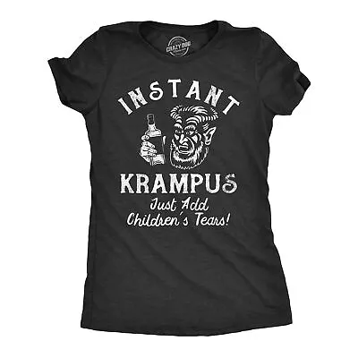 Buy Womens Instant Krampus Just Add Childrens Tears T Shirt Funny Xmas Evil Devil • 7.28£