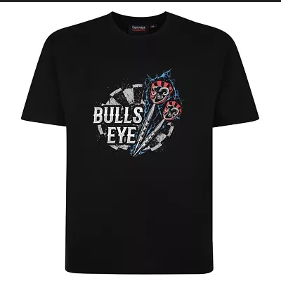 Buy New In Espionage Black  Bulls Eye Tee Shirt T402 2xl3xl 4xl5xl6xl7xl8xl • 19.99£