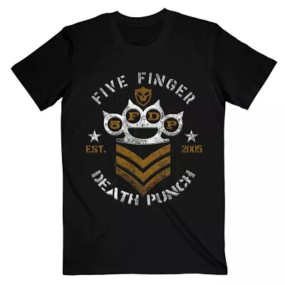 Buy Official Five Finger Death Punch Chevron Mens Black T Shirt Classic Tee • 14.50£