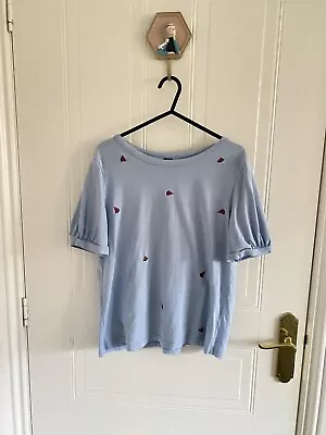 Buy Women’s 100% Cotton Watermelon Embroidered T-shirt UK 8 • 6.99£