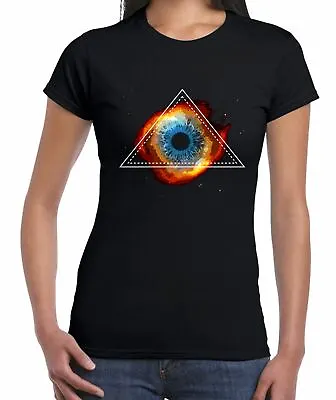 Buy Psychedelic Cosmic Eye Stars Universe Drug DMT Womens T-Shirt • 12.95£