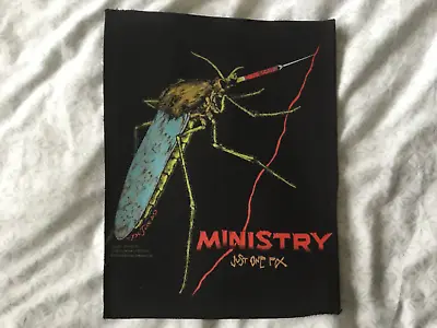 Buy Ministry - Just One Fix - Jacket Back Patch - Rock Band - 36cm Tall 30cm To 24cm • 12.95£