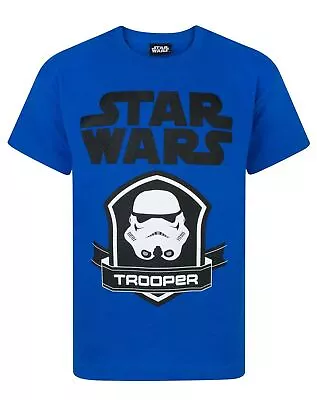 Buy Star Wars Blue Short Sleeved T-Shirt (Boys) • 6.99£