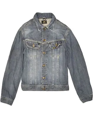 Buy LEE Mens Slim Fit Denim Jacket UK 38 Medium Grey Cotton QJ06 • 20.59£