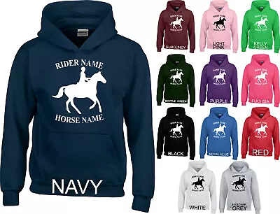 Buy Personalised Horse Printed Hoodies Equestrian Unisex Birthday Gift Xmas HOODY • 19.99£