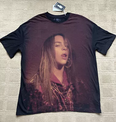 Buy RARE Unworn Billie Eilish X Bershka 2019 Graphic Portrait T-shirt New With Tags • 30£