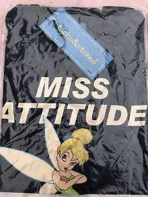 Buy Ladies Tinker Belle Miss Attitude T-Shirts 100% Cotton Various Sizes Tight Fit • 3.89£