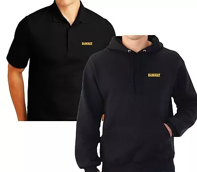 Buy Dewalt Yellow Logo Embroidered Work Hoodie Polo Shirt Work Wear Power Tool • 1£