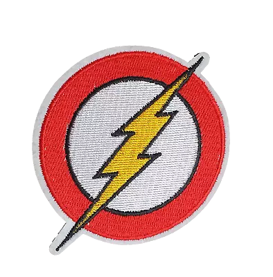 Buy The Flash DC Comics Embroidered Patch Badge Iron On Sew On Patch 9cm Diameter • 3.95£