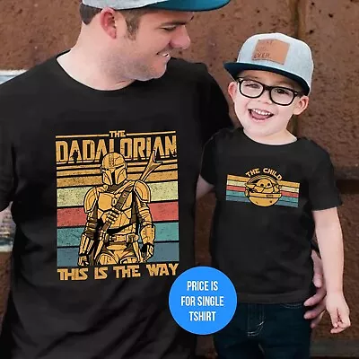 Buy T-Shirt Fathers Day Dad Birthday Gift Top Dad Daddy Dadalorian • 5.99£