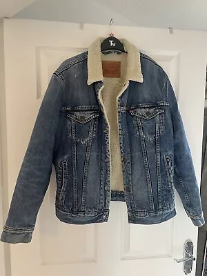 Buy Levi’s Denim Jacket Sherpa Lined Mens Medium • 27£