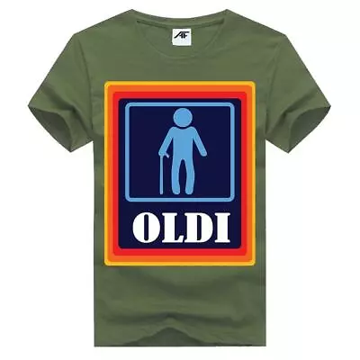 Buy Mens Oldi Logo Funny Printed T-Shirts Casual Summer Wear Round Neck Tops • 9.96£