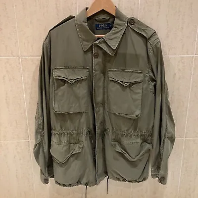 Buy Polo Ralph Lauren Military Army Jacket Parka M65 Field Green Khaki M Medium • 79.95£