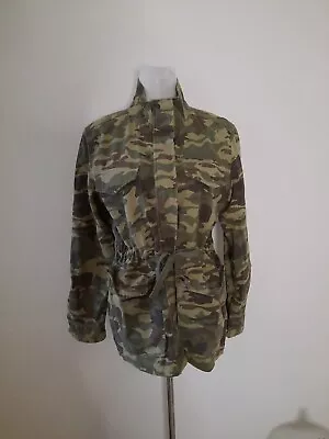 Buy M&S Collection Ladies Camouflage Army Military Utility Jacket 8 • 10£