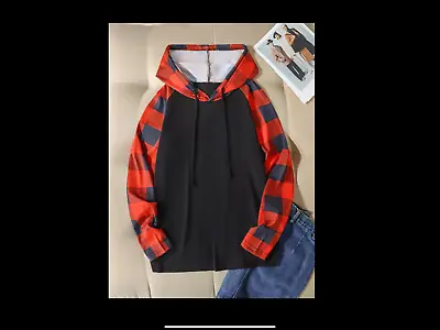 Buy AUS SELLER Men Flannel Plaid Hoodie Shirt Jacket Casual Long Sleeve Large Size • 26.32£