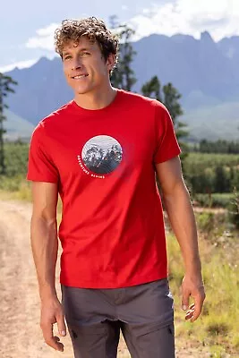 Buy Mountain Warehouse Adventure Begins Mens Organic T-Shirt Lightweight Casual Tee • 16.99£