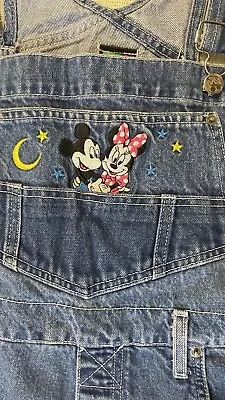 Buy 🌻 VTG Disney Minnie Mickey Unlimited Denim Short Dungarees Jerry Leigh Small • 29.99£