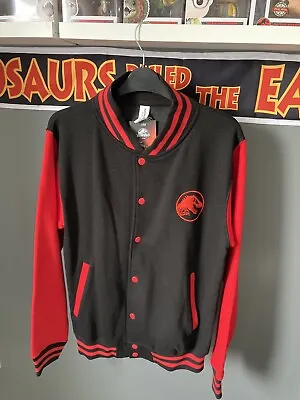 Buy BNWT Jurassic Park Jacket Varsity Small Unisex Geek Red Black • 15£