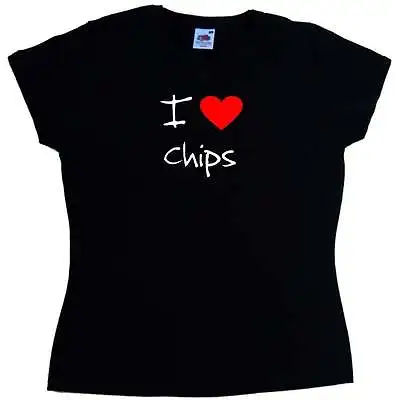 Buy I Love Heart Chips Ladies T-Shirt • 8.99£