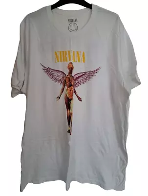 Buy OFFICIAL NIRVANA' IN UTERO' WHITE T SHIRT Size 2XL • 9£