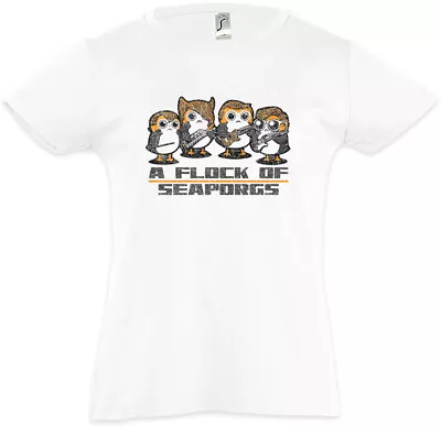 Buy A Flock Of Seaporgs Kids Girls T-Shirt Star Porg Porgs Fun Wars Band Music • 16.95£