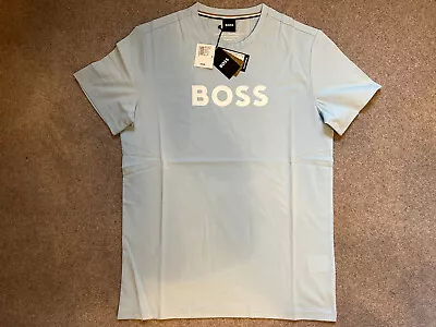 Buy Hugo Boss UV Protection Logo Crew Neck T-Shirt, Blue - Size XS - New BNWT • 25£