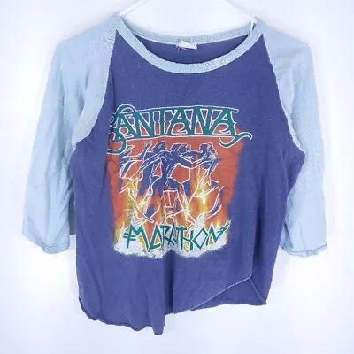 Buy Vintage Carlos Santana Marathon Raglan Long Sleeve Original T-Shirt Medium RARE • 330.74£