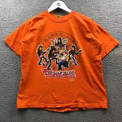 Buy Vintage 2005 Ramones The Simpsons T-Shirt Women's Size XL Homer Is Rocker Orange • 37.56£