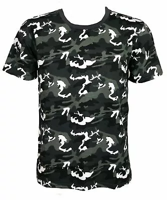 Buy Mens Crew Neck Military Camouflage T-Shirts Army Combat Tee Summer Top Jungle • 4.99£