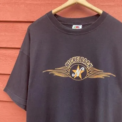 Buy Vintage Nickelback Band T-Shirt Men’s XL 2002 European Tour Concert Tee • 31.12£