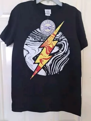 Buy DC Comics The Flash Black T Shirt Mens Small BNWT Lightning Bolt Symbol • 7.50£
