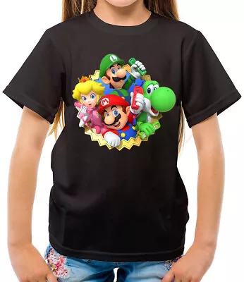 Buy Father's Day Mario Daddy Adult Kids Gaming T-Shirt Funny Daddio Game T Shirt • 10.49£
