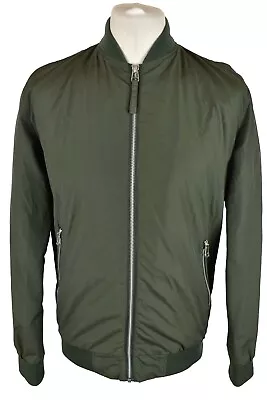 Buy JACK & JONES Green Windcheater Jacket Size M Mens Full Zip Bomber Outdoors • 22.50£