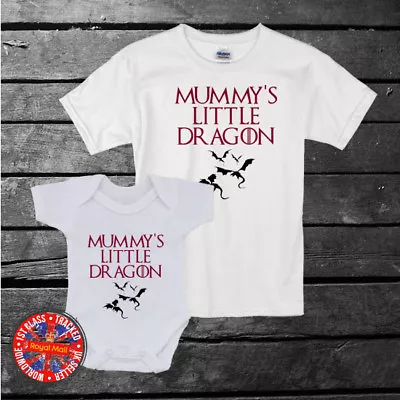 Buy Game Of Thrones Inspired Mummy's Little Dragon T-shirt, Baby Grow Vest, Kids • 8.99£