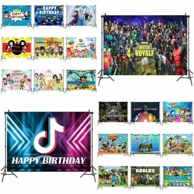 Buy Kids Birthday Banner Party Photography Background Backdrop Photo Studio Decor • 16.79£