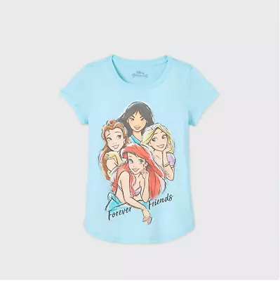 Buy Disney Princess 'Forever Friends' Short Sleeve Graphic T-Shirt Girls Large NEW • 7.97£