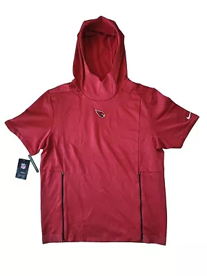 Buy BNWT Men's Nike NFL Arizona Cardinals Red Shield Fly Rush Sleeveless Hoodie Vest • 89.99£