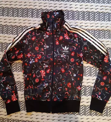 Buy Adidas Originals Floral Farm Track Jacket Womens Size 8 S Zip Clothing Fitness • 29.99£