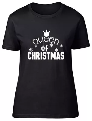 Buy Queen Of Christmas Fitted Womens Ladies T Shirt • 8.99£