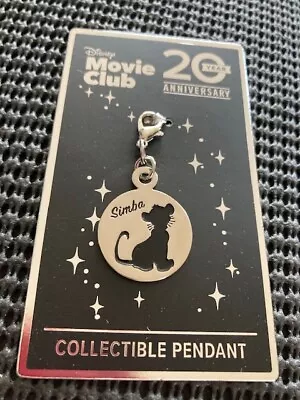 Buy Disney Movie Club 20th Anniversary Lion King Simba Pendant Zipper Pull • 4.82£