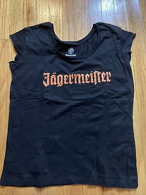 Buy Women's Jagermeister TShirt Black Graphic Logo Tee Top • 12.31£