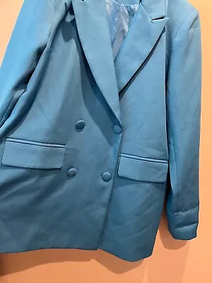 Buy Boohoo Tall Jacket Size 8 Blue Long Sleeve Blazer  Formal Party Going Out City • 12£