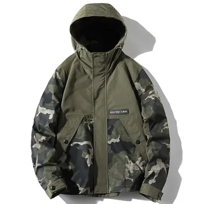 Buy Men Camouflage Hoodie Jacket Windbreaker Fashion Coat Outwear Casual Streetwear • 37.79£