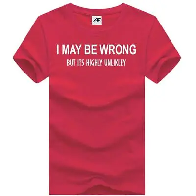 Buy Boys I May Be Wrong But Its Unlikely Funny Printed T-Shirts Short Sleeves Tops • 10.96£